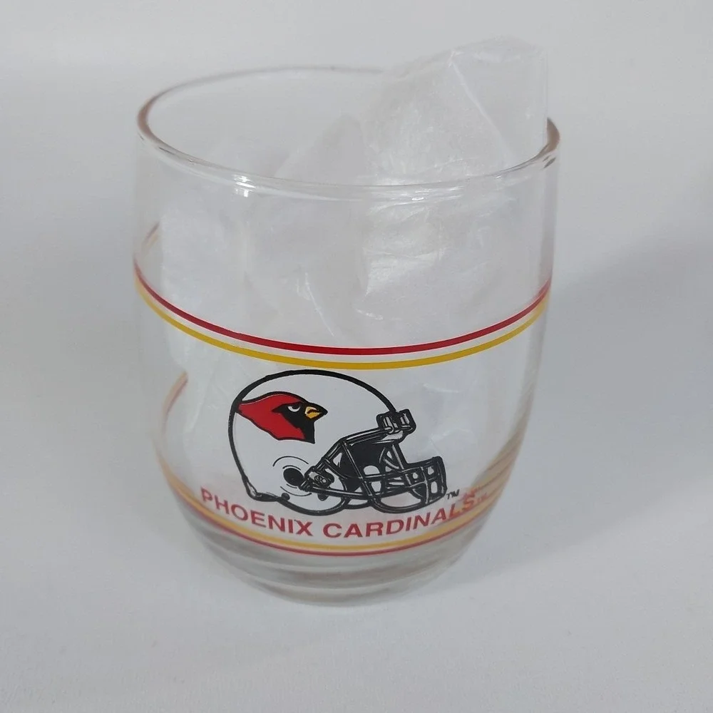 Vintage NFL Phoenix Cardinals Tumbler Whiskey Rocks‎ Glass
